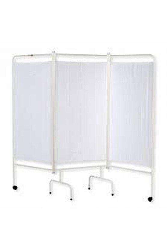 3 Katlı Paravan Metal Paravan Katlanabilir Muayene Masası Paravanı Revir Paravanı
