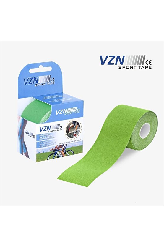 Sport Tape Yeşil Renk Kinezyo Sporcu Bandı Ağrı Bandı 5 Metre X 5 Cm