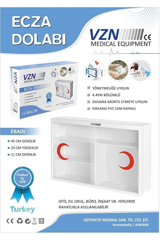 Ecza Dolabı Lüx Plastik- Kırmızı