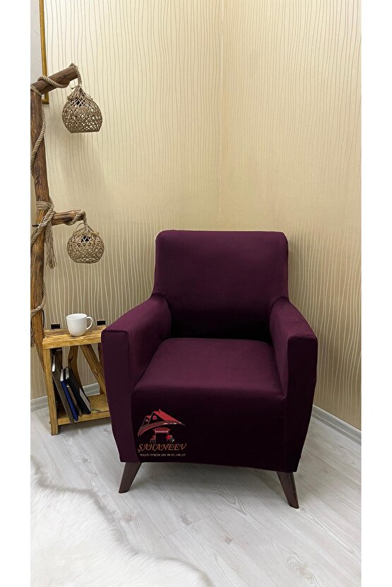 3+2+1+1 İtalyan Süet Koltuk Örtüsü(MÜRDÜM RENK)