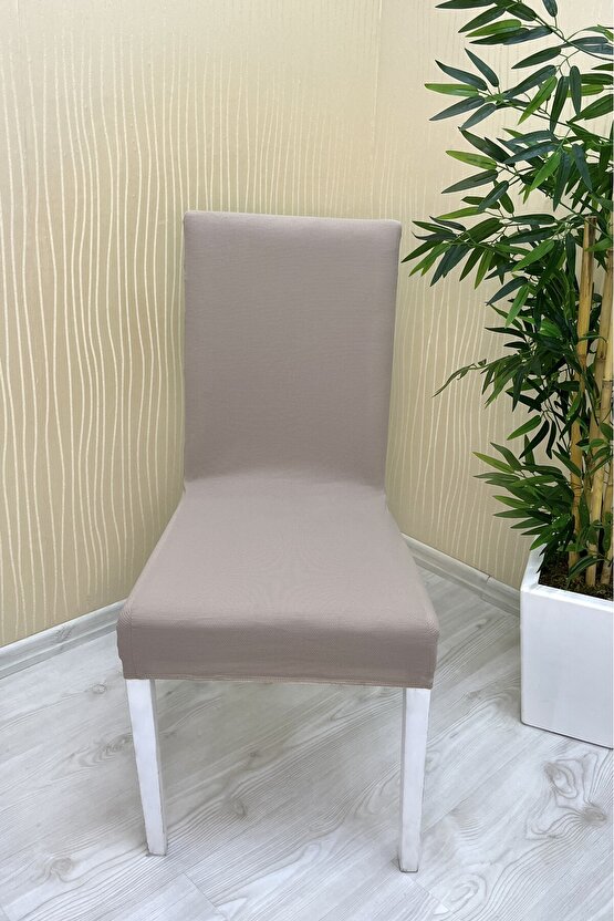 Mikro Kumaş Sandalye Kılıfı (4 ADET)VİZON