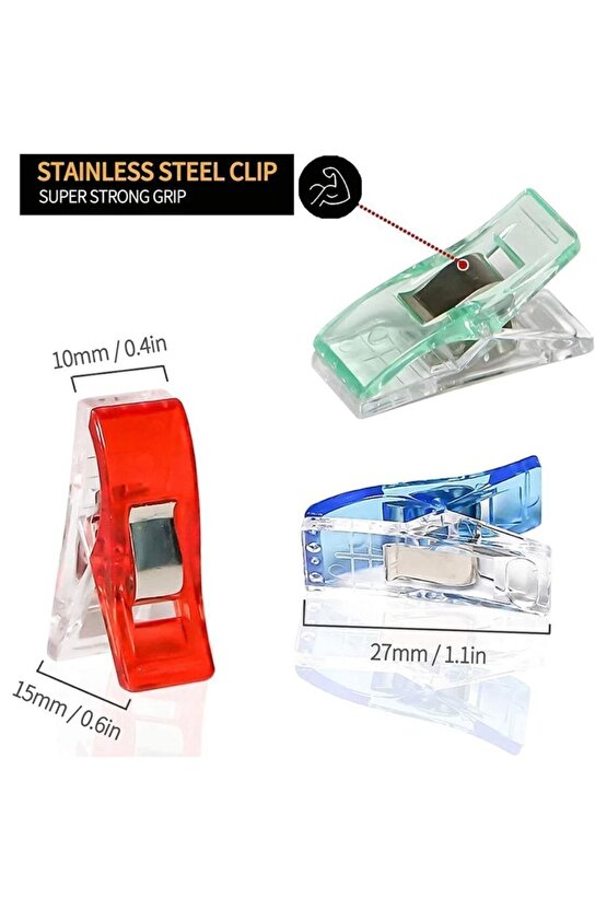 Dikiş Nakış Kumaş Kağıt Sıkıştırma Mandalı Küçük Boy 10 Adet