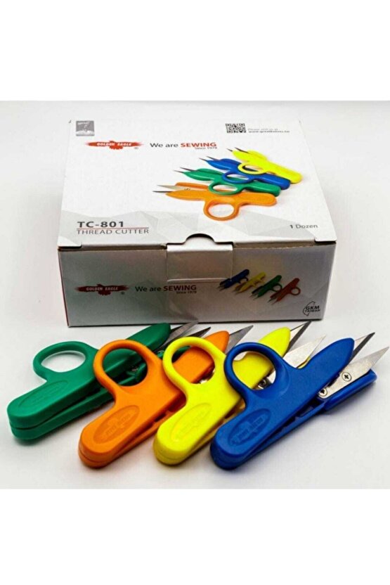 Tc-801 Iplik Temizleme Makası Plastik 12 Adet