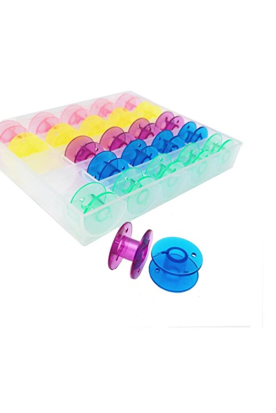 Fdm Ev Tipi Dikiş Makinesi Masurası Renkli Ve Plastik 25 Adet