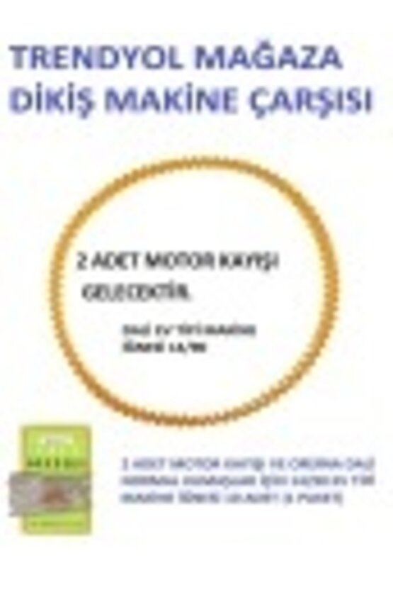 Dikiş Makine Motor Kayışı Çift Tarafı Tırtırlı 2 Adet Ve Dali 14-90 Numara 10 Adet Iğne