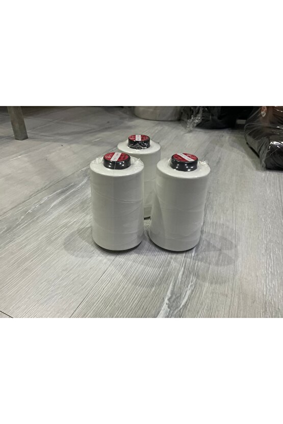 120 numara polyester dikiş ipi 5000 metre 3 adet beyaz 3 adet siyah gönderilmektedir