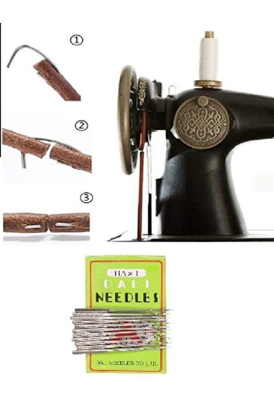 Dikiş Makinesi Deri Kösele Uzun Ayak Kayışı 10 Adet 12 80 No Ev Ti̇pi̇ Maki̇ne İğne