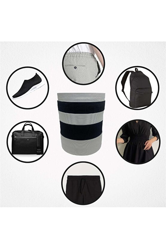 3,5 Cm 25 Metre Beyaz Örme Lastik Bel Don Paça Lastiği Geniş Lastik Lateks Ürün