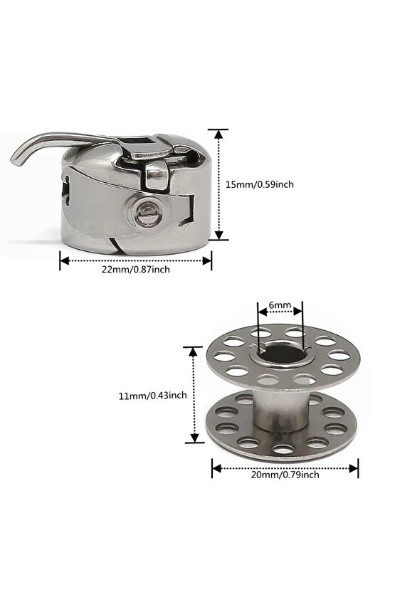 Singer Zetina Beko Dikiş Makinası Mekik Çağanoz 3 Adet Masura Set Halinde