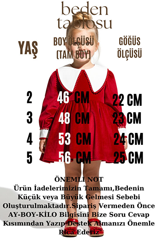 Kız Bebek Elbise Kız Çocuk Elbise Kadife Doğum Günü Parti Düğün Özel Gün Uzun Kol Astarlı Kurdela