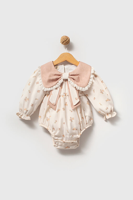 Kız Bebek Romper Kız Çocuk Romper Doğum Günü Parti Düğün Elbise Fiyonk Uzun Kol Romper