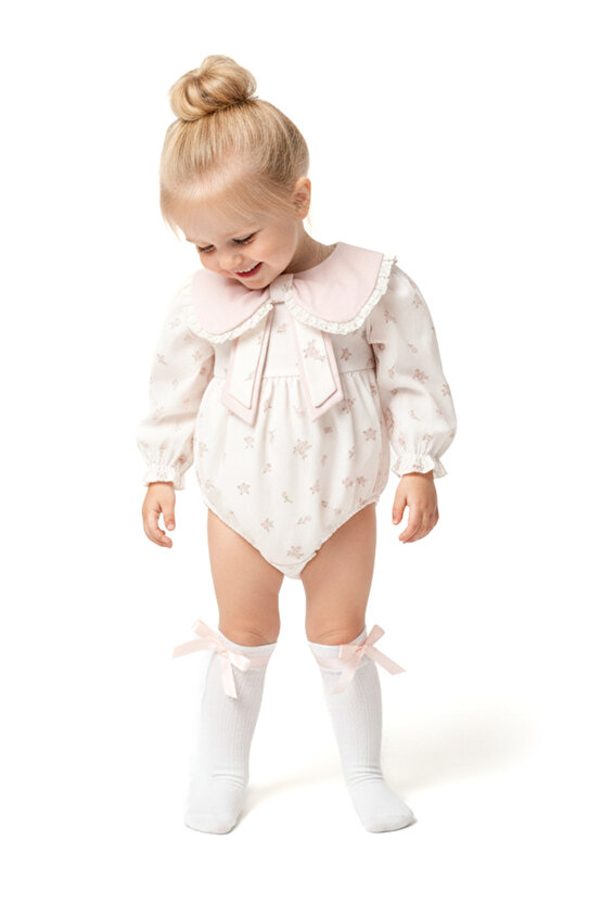 Kız Bebek Romper Kız Çocuk Romper Doğum Günü Parti Düğün Elbise Fiyonk Uzun Kol Romper