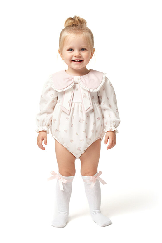 Kız Bebek Romper Kız Çocuk Romper Doğum Günü Parti Düğün Elbise Fiyonk Uzun Kol Romper