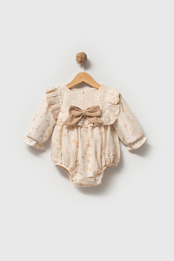 Kız Bebek Romper Kız Çocuk Romper Doğum Günü Parti Düğün Elbise Fiyonk Uzun Kol Romper