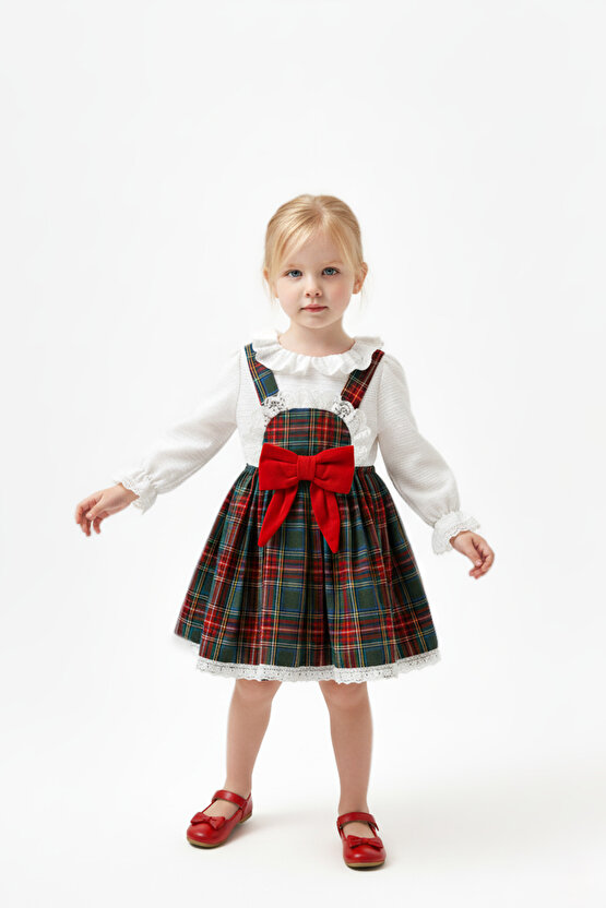 Kız Bebek Elbise Kız Çocuk Elbise Doğum Günü Parti Düğün Özel Gün Uzun Kol Astarlı Elbise