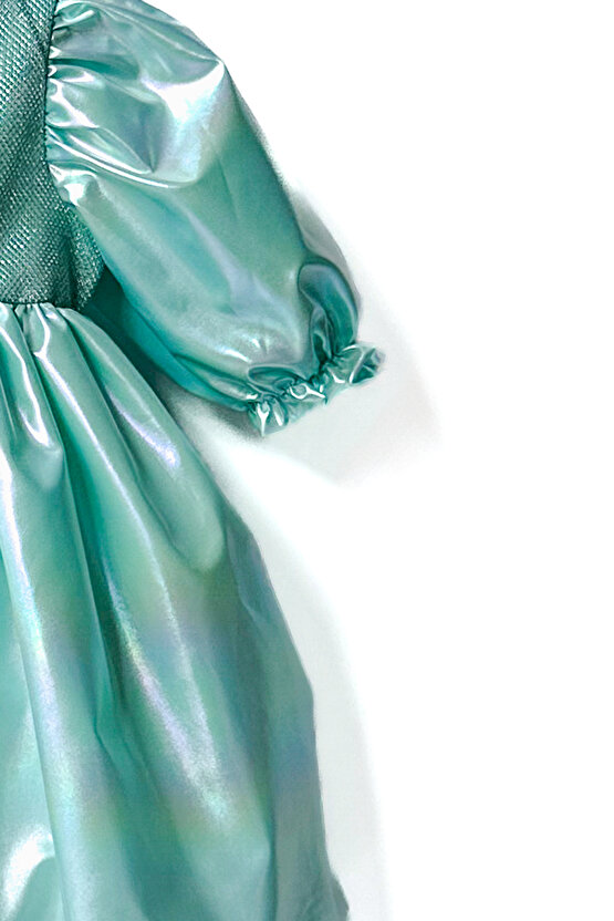 Kız Bebek Kız Çocuk Doğum Günü Parti Düğün Elbise Yarım Kol Astarlı Parlak Elbise