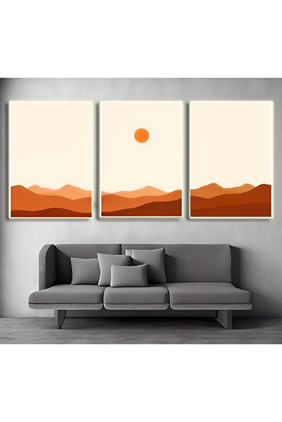 Matisse - Boho - Art Deco - Soyut - Doğa ( 3 lü Çerçevesiz ) Poster - Afiş - Tablo KR2C00305