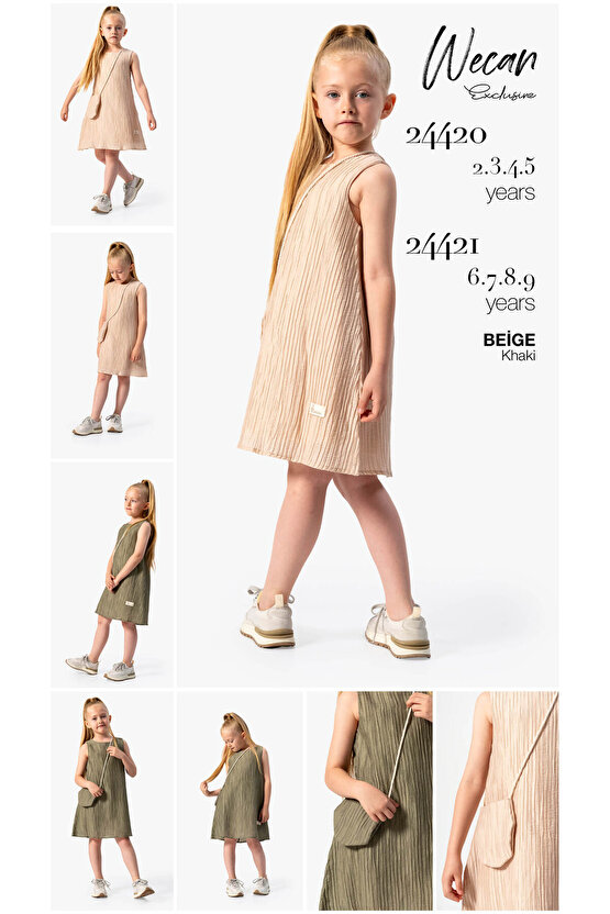 Kız Bebek Elbise Kız Çocuk Elbise Doğum Günü Parti Düğün Elbise Kısa Kollu Kolsuz Çantalı Elbise