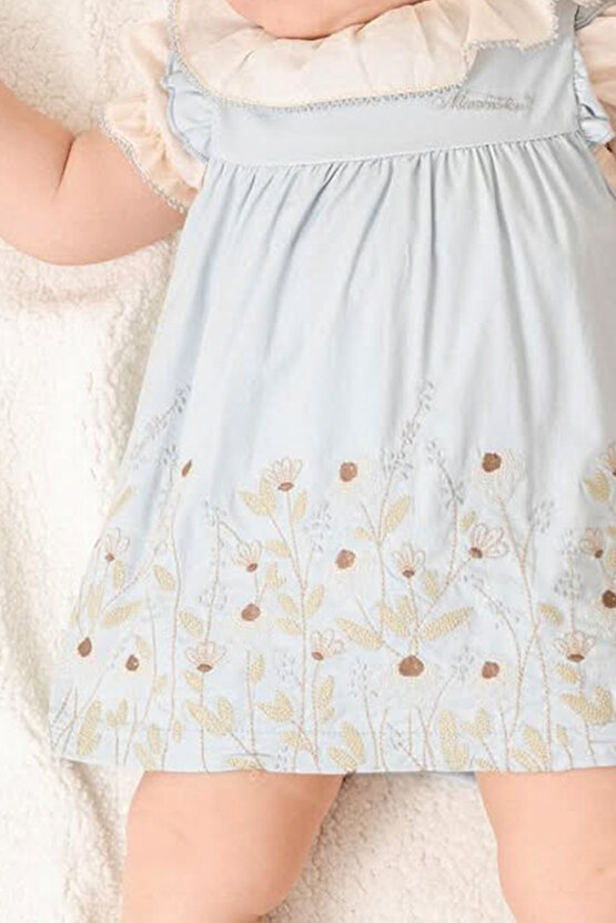 Kız Bebek Kız Çocuk Doğum Günü Parti Düğün Elbise Kısa Kol Dantelli Astarlı Romper