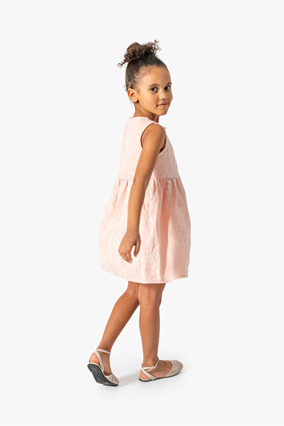 Kız Bebek Kız Çocuk Doğum Günü Parti Düğün Elbise Kısa Kol Kolsuz Astarlı