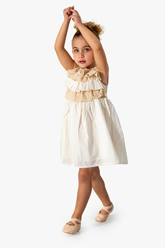 Kız Bebek Kız Çocuk Doğum Günü Parti Düğün Elbise Kısa Kol Kolsuz Astarlı