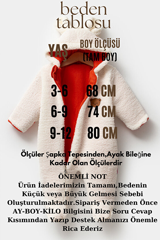 Welsoft Peluş Kuzu Katlanır Eldivenli %100 Pamuk Astar Unisex Kız Erkek Çocuk Bebek Uyku Tulumu