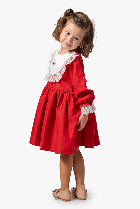 Kız Bebek Elbise Kız Çocuk Elbise Doğum Günü Parti Düğün Uzun Kollu Astarlı Elbise