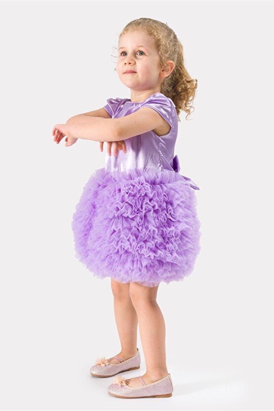 Bebek Kız Çocuk Doğum Günü Parti Düğün Elbise Tüllü Tütü Astarlı Çocuk Giyim Bebek Giyim Kız