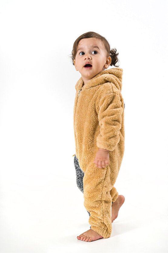 Welsoft Peluş Unisex Kışlık Bebek Takımları Çocuk Giyim Bebek Kıyafeti çocuk kostümü Welsoft Takım