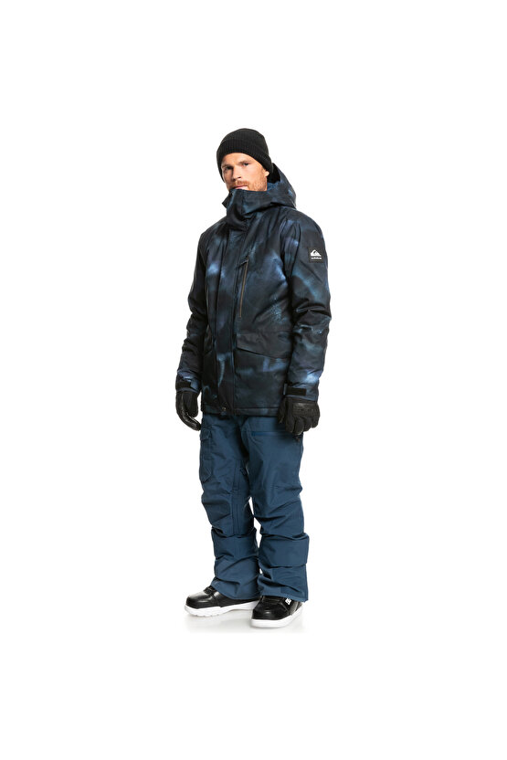 Çok Renkli Erkek Kapüşonlu Kayak Montu Eqytj03338 Mıssıon Prınted Jk