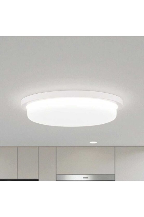 36 Watt Beyaz Işık Ledli İç ve Dış Mekan 3200 Lümen Plastik Tavan ve Duvar Armatürü, Led Tavan Aplik