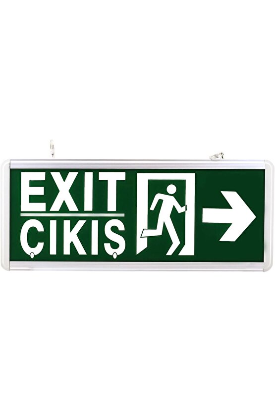 Sağ - Sol Çıkış Levhası, 3 Saat Şarjlı, Elektrikle Çalışır, 3 Watt Ledli, Acıl Çıkış Levhası, EXIT