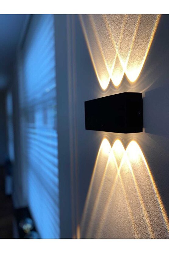 Elektrikle Çalışır, 12 Watt Amber Işık Ledli, İç ve Dış Mekan Aplik, Yüksek Işık Güçlü Led Aplik