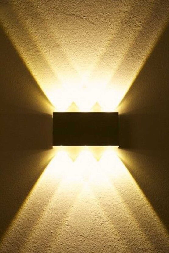 Elektrikle Çalışır, 12 Watt Amber Işık Ledli, İç ve Dış Mekan Aplik, Yüksek Işık Güçlü Led Aplik