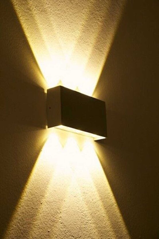 Elektrikle Çalışır, 12 Watt Amber Işık Ledli, İç ve Dış Mekan Aplik, Yüksek Işık Güçlü Led Aplik