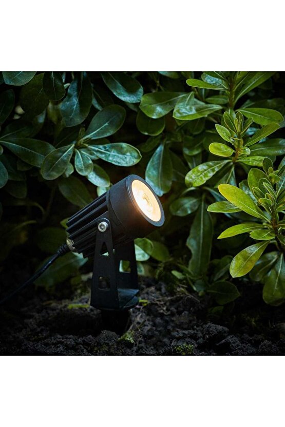 Elektrikle Çalışır 10 Watt AMBER Işık Ampul Dahil Metal Gövde Fonksiyonlu Bahçe Duvar ve Çim Armatür