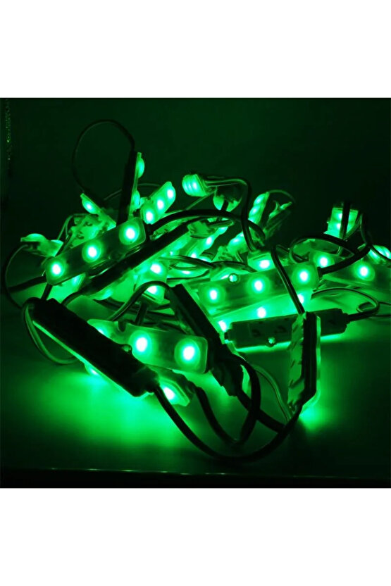 20 Adet 5 Watt YEŞİL Işık IP65 Modül Led, 10 Adet Magnetli, Çok Kaliteli YEŞİL Işık Modül Led