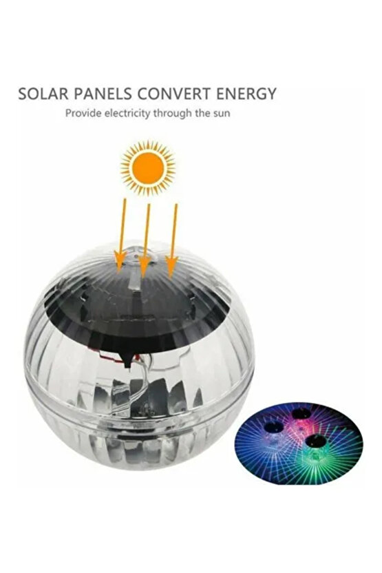 1 Adet Güneş Enerjisi İle Çalışır 4 Watt Solar RGB Havuz ve Çim Armatür, 4 Watt Solar RGB Top Aplik