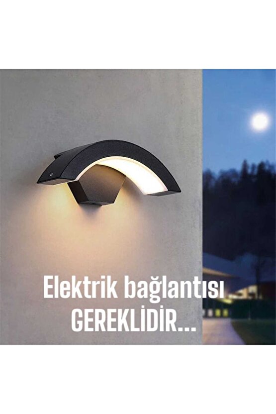 Elektrikle Çalışır 24 Watt İç ve Dış Mekan Led Duvar Aplik Bahçe Kapı Girişi Armatür 3200K Gün Işığı