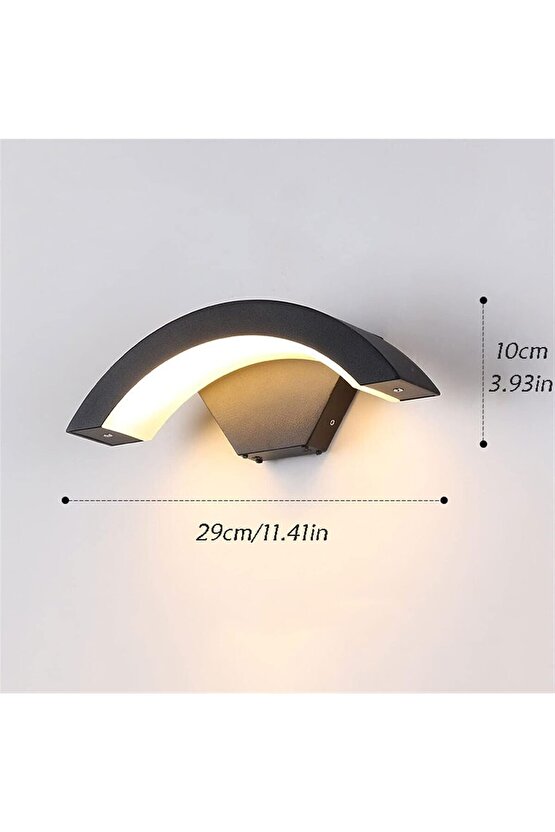 Elektrikle Çalışır 24 Watt İç ve Dış Mekan Led Duvar Aplik Bahçe Kapı Girişi Armatür 3200K Gün Işığı