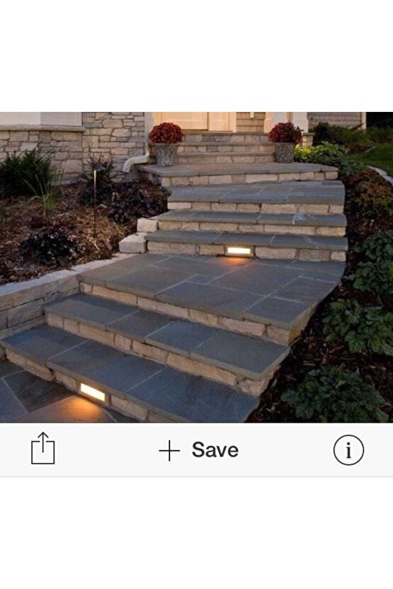 5 Watt, 3200 Kelvin, Sensörsüz Dış Mekan ve Nemli Alan Dikdörtgen Merdiven Led, IP65 Armatür 17x7 Cm