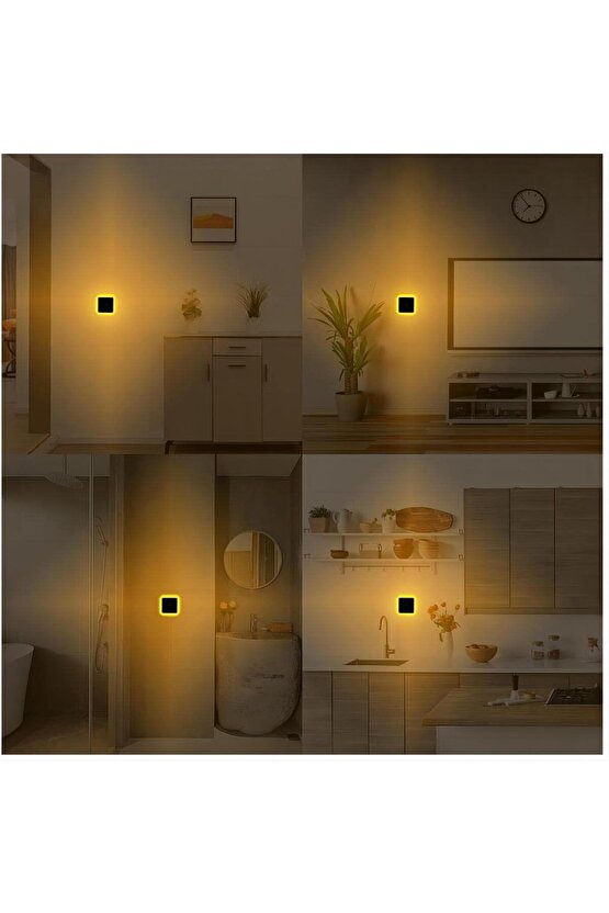 Fotoselli Led Gece Lambası Amber Renk Sadece Gece Otomatik Yanan 1 Watt Amber Renk Led Gece Lambası