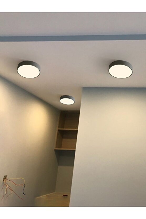 24 Watt Günışığı Ledli, Çok Kaliteli Sıva Üstü Metal Kasa Tavan Armatürü, 1700 Lümen 3000K Armatür