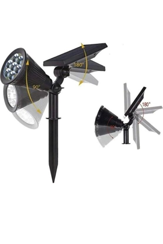 RGB Çim Solar Led Bahçe Aydınlatması - Güneş Enejisi Ledli Çim Lambası - Güneş Enerjili Saplamalı