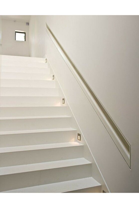 Mat Siyah Metal Kasa 3 Watt Kare Sensörlü Gün Işığı Iç Mekan Merdiven Ve Basamak Armatürü