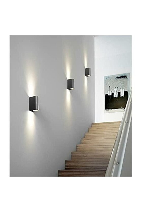 ECONA Çift Yönlü Duvar Aplik Antrasit Iç Ve Dış Mekan Bahçe Aydınlatma