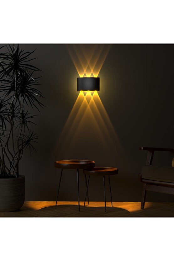 Uranüs Amber Işık Ledli Dekoratif Işık Süzmeli Iç Ve Dış Mekan Modern Bahçe Balkon Salon Teras Aplik