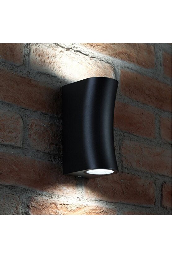 Beyaz Işık Ledli Modern Çift Yönlü İç Ve Dış Mekan Bahçe Teras Duvar Apliği