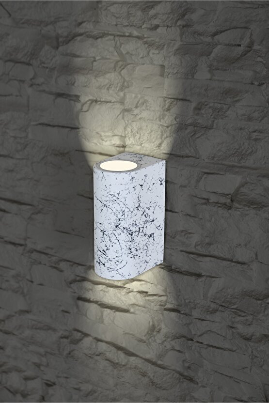 Mermer Desen Gün Işığı Dekoratif Çift Yönlü Iç Dış Mekan Aplik