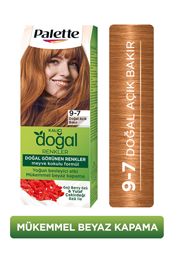 Kalıcı Doğal Renkler  9-7 Doğal Açık Bakır Goji Berry Özü Saç Boyası